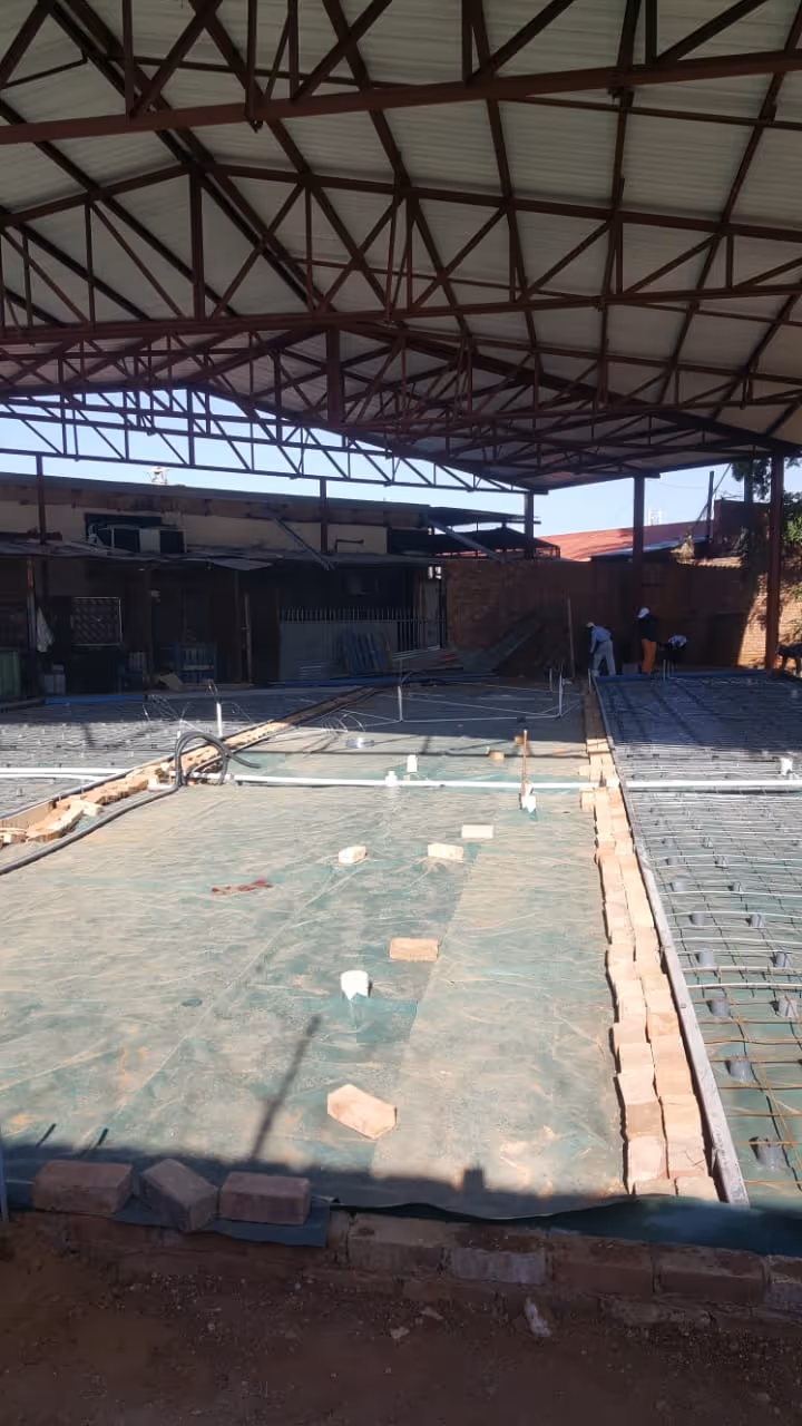 construction inside shop